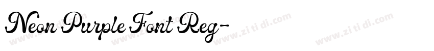 Neon Purple Font Reg字体转换